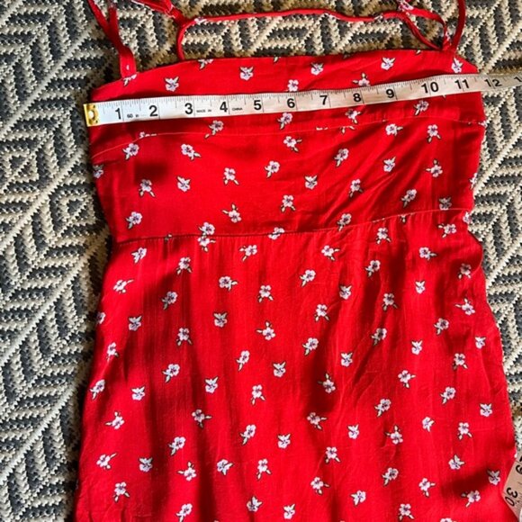 Free People Wild Child Red Printed Mini Dress - Picture 8 of 10